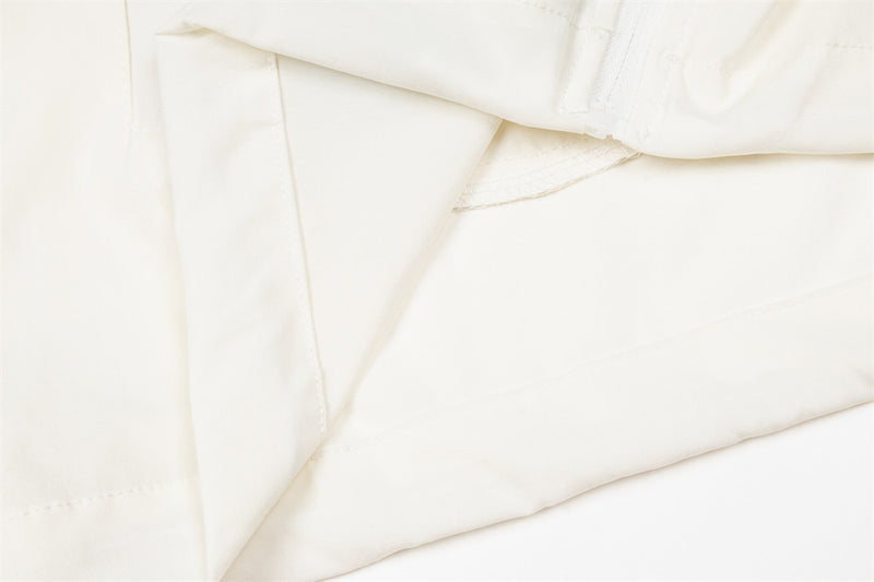 AEEA Oversized Stand Collar Track Jacket with Three-Stripe Sleeves
