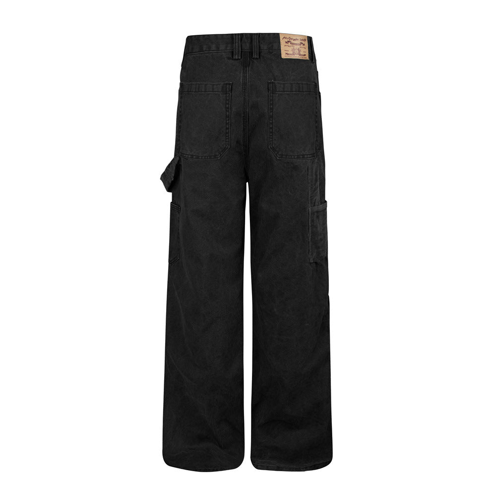 Cordhosen im Patchwork-Carpenter-Stil – Wide Leg, Paint-Splatter, Workwear-Hose