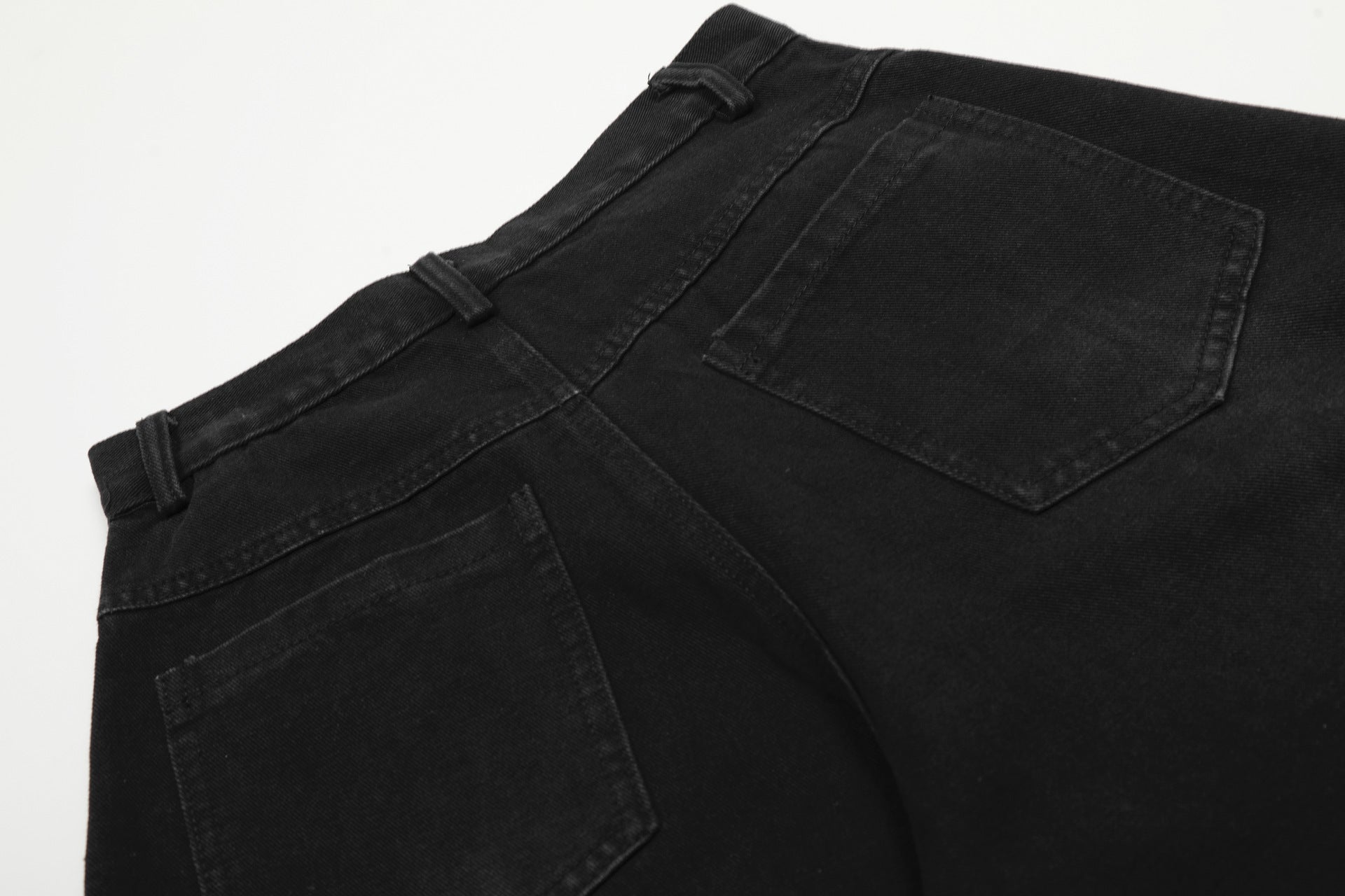 Wide-Leg Deconstructed Jeans with Triple Side Stripes – Loose Fit Baggy Denim