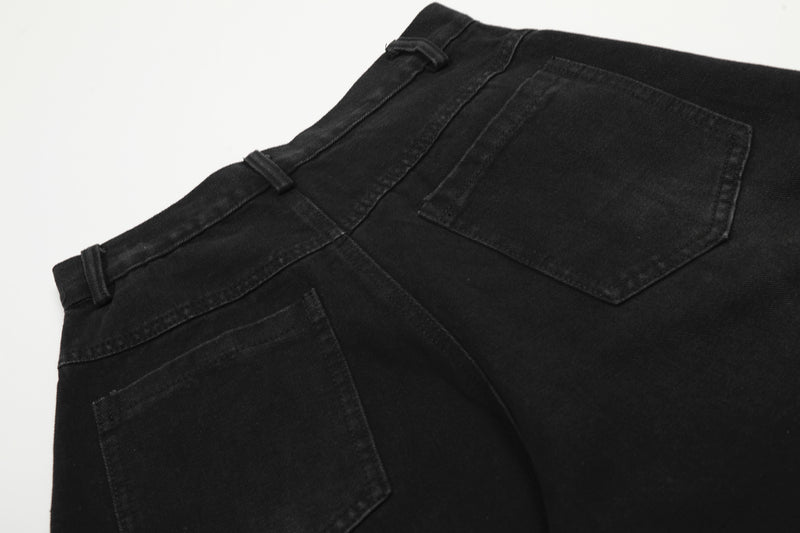 Wide-Leg Deconstructed Jeans with Triple Side Stripes – Loose Fit Baggy Denim