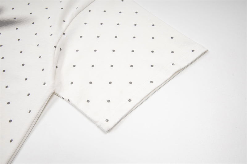 Polka Dot Star Graphic Oversized T-Shirt | Streetwear Crew Neck Tee