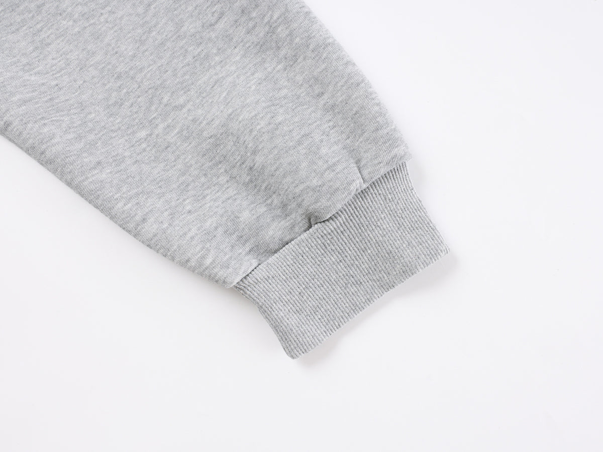 Designer Zip-Up Hoodie with Metal Stud Detail — Heavyweight Oversized Fit
