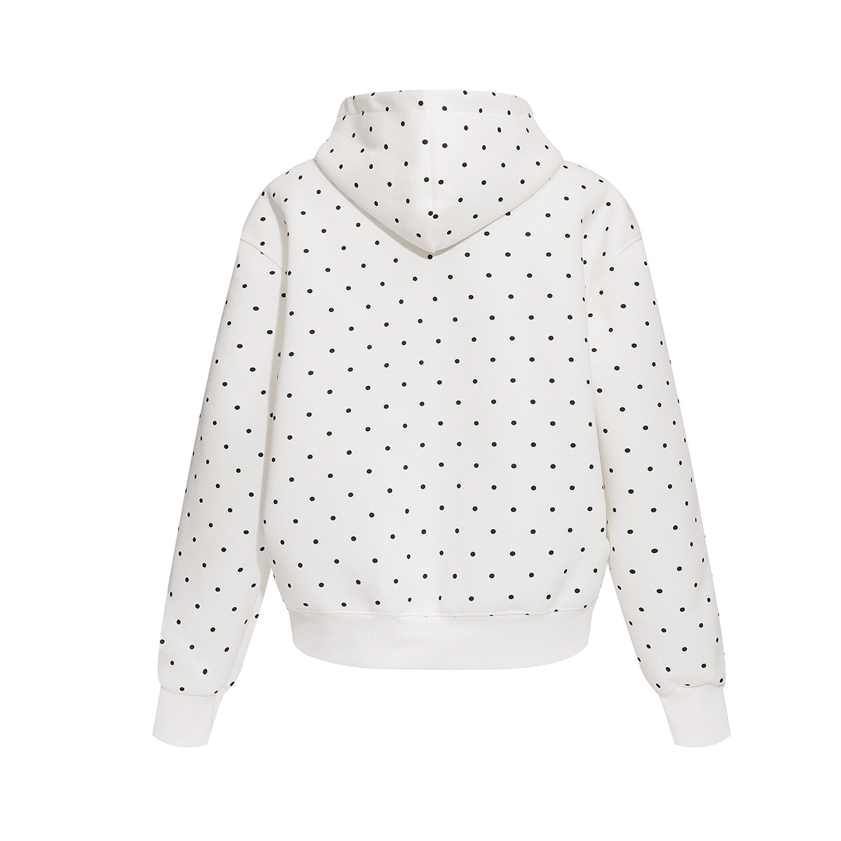 Punktierter Zip-Hoodie mit Street-Grafikprint und seitlichen Streifendetails