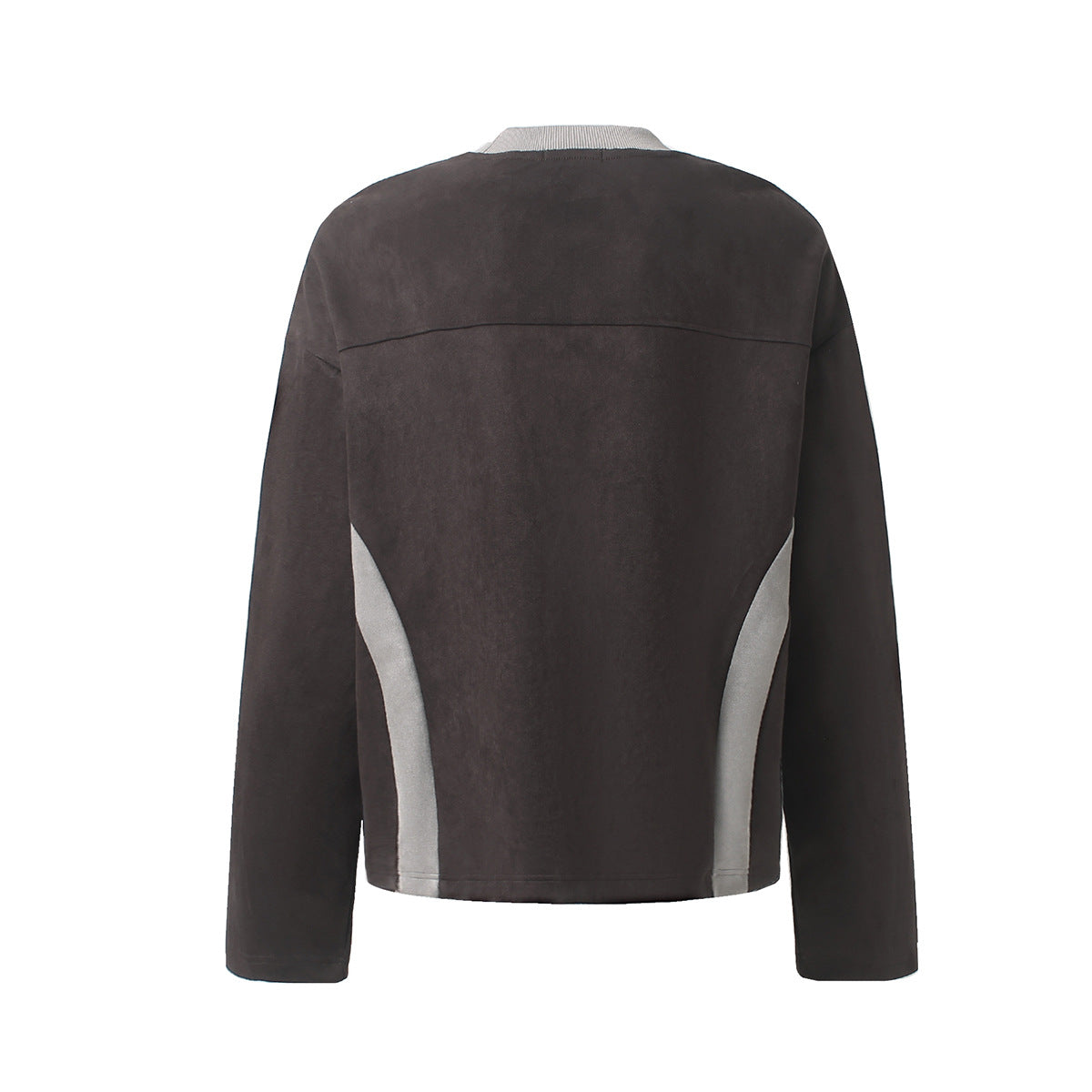 GLFS Colorblock-Langarmshirt mit wiederkehrendem Zyklusmotiv – Streetwear mit Kontrasteinsätzen