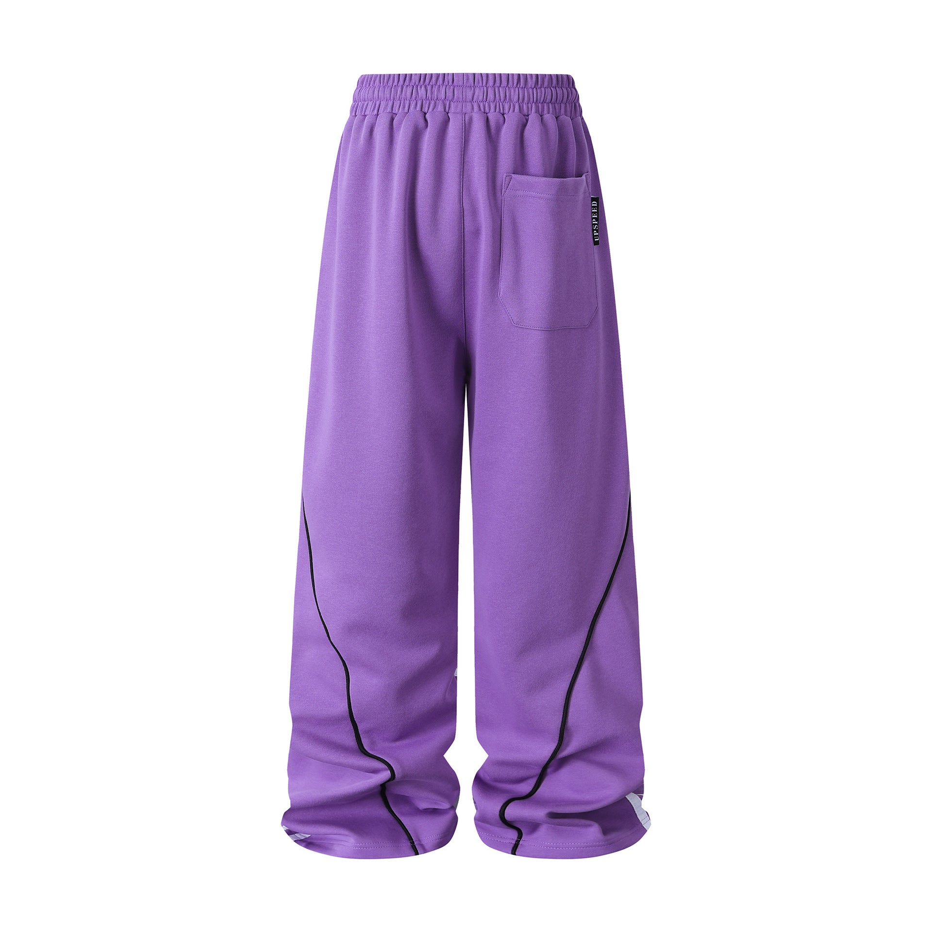 Pantalon de survêtement baggy à jambes larges avec détail rayé incurvé – Style streetwear hip-hop