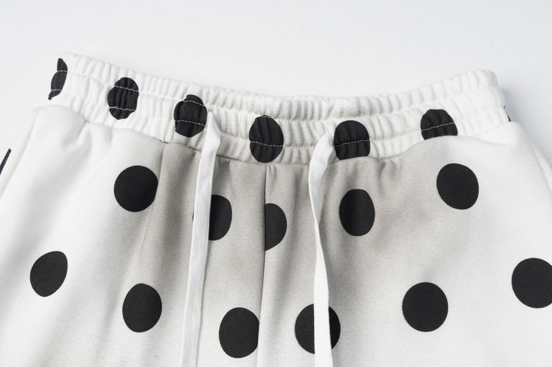 Pantalon de survêtement large à pois – Coupe décontractée délavée à l’acide