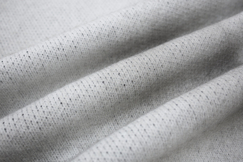 Distressed Cross Knit Cardigan mit Reißverschluss – Oversized Destroyed-Strickmode für
