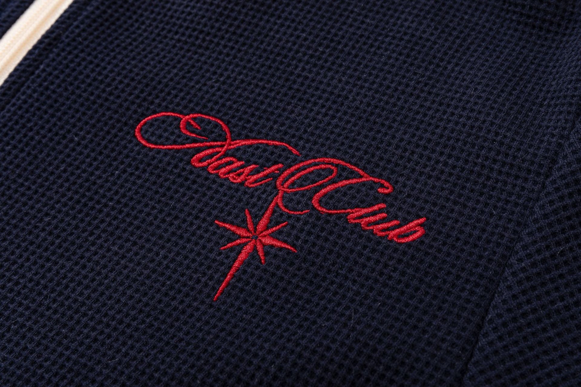 Veste de survêtement en maille gaufrée Nast Club avec logo brodé et manches rayées