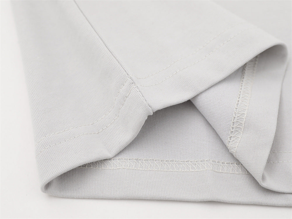 T-shirt homme à manches longues – Imprimé yeux, effet deux-en-un et manches rayées