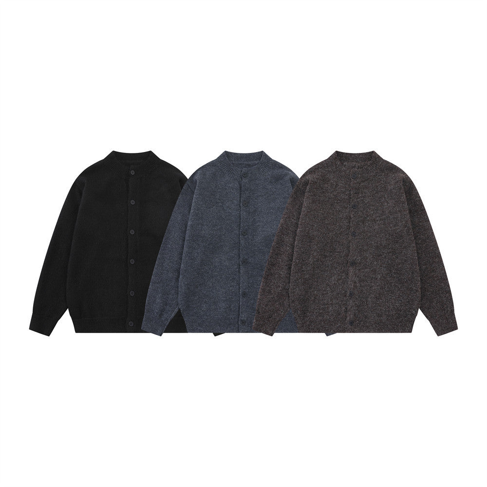 Gilet-pull boutonné oversize en maille pour homme