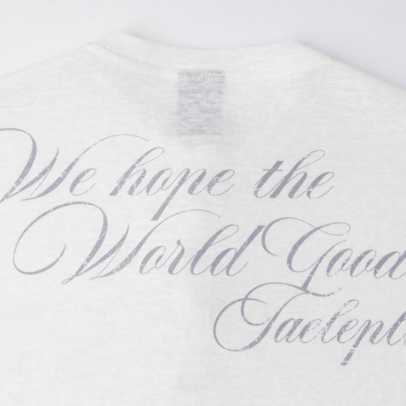 T-shirt Henley à manches longues avec imprimé Union Jack sur les manches, coupe oversize blanche