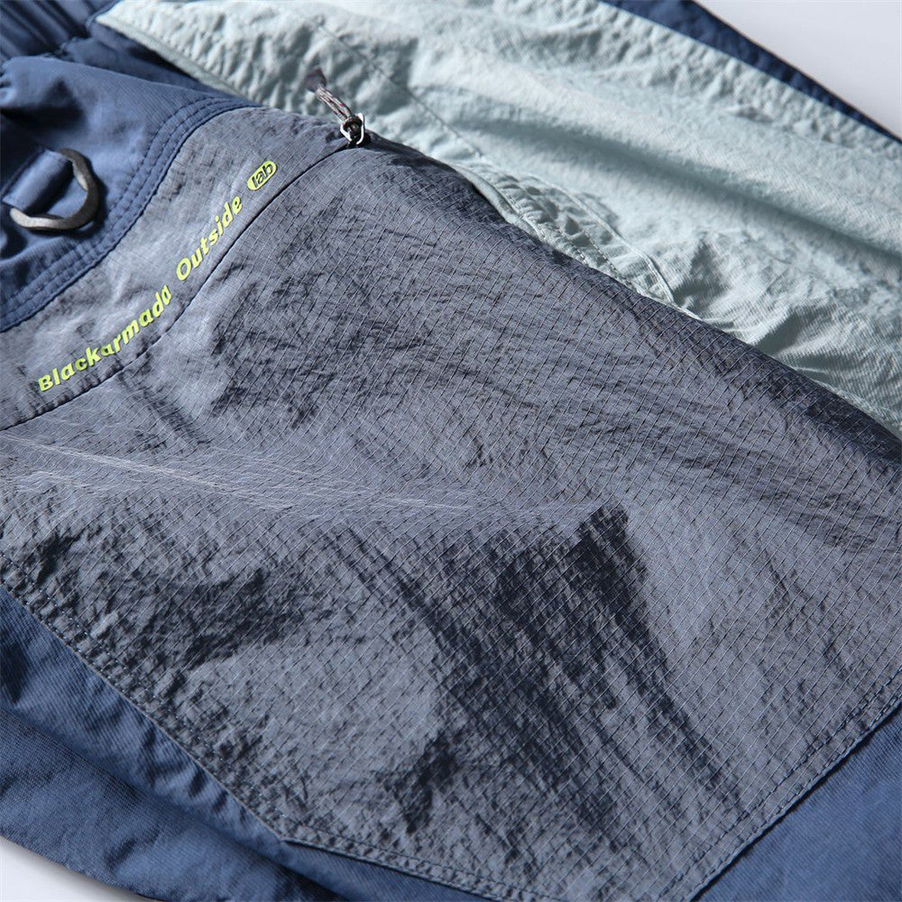 Wide-Leg Colorblock Track Pants – Relaxed Fit Outdoor Sport Trousers