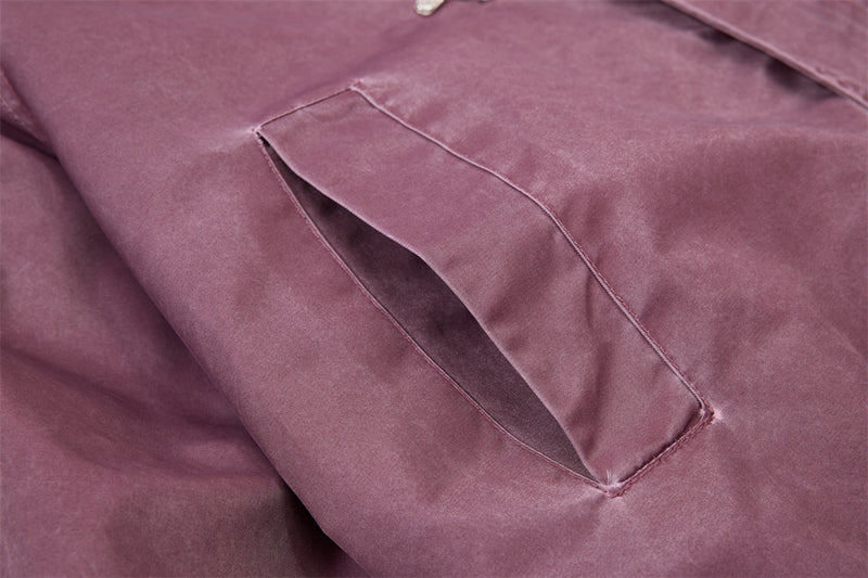 Bomber Jacket for Men – Washed Oversized Fit with Metal Clasp & Pleated Sleeves