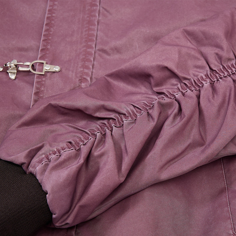 Bomber Jacket for Men – Washed Oversized Fit with Metal Clasp & Pleated Sleeves