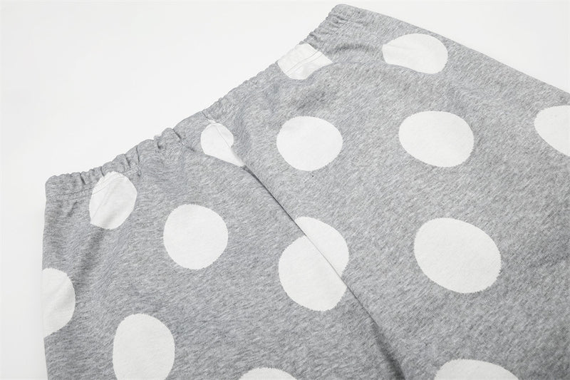 Polka Dot Wide-Leg Sweatpants – Oversized Streetwear Jogger Pants