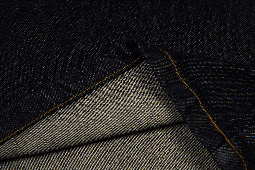 High-Waist Wide-Leg Jeans with Star Embroidery – Double Waistband Baggy Fit