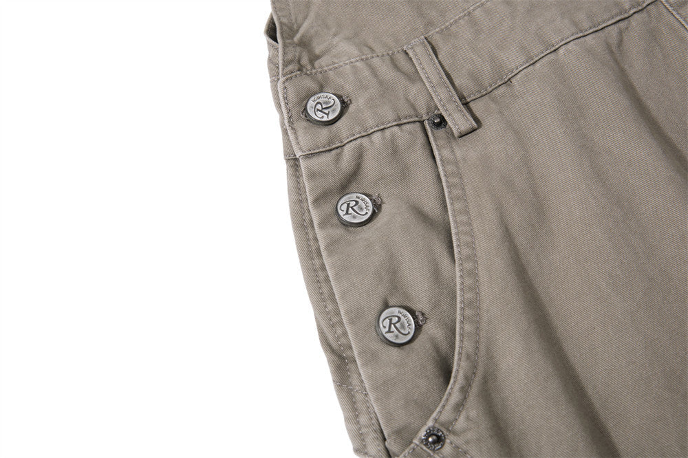 Wide-Leg Cargo Overalls – Baggy Multi-Pocket Bib Dungarees