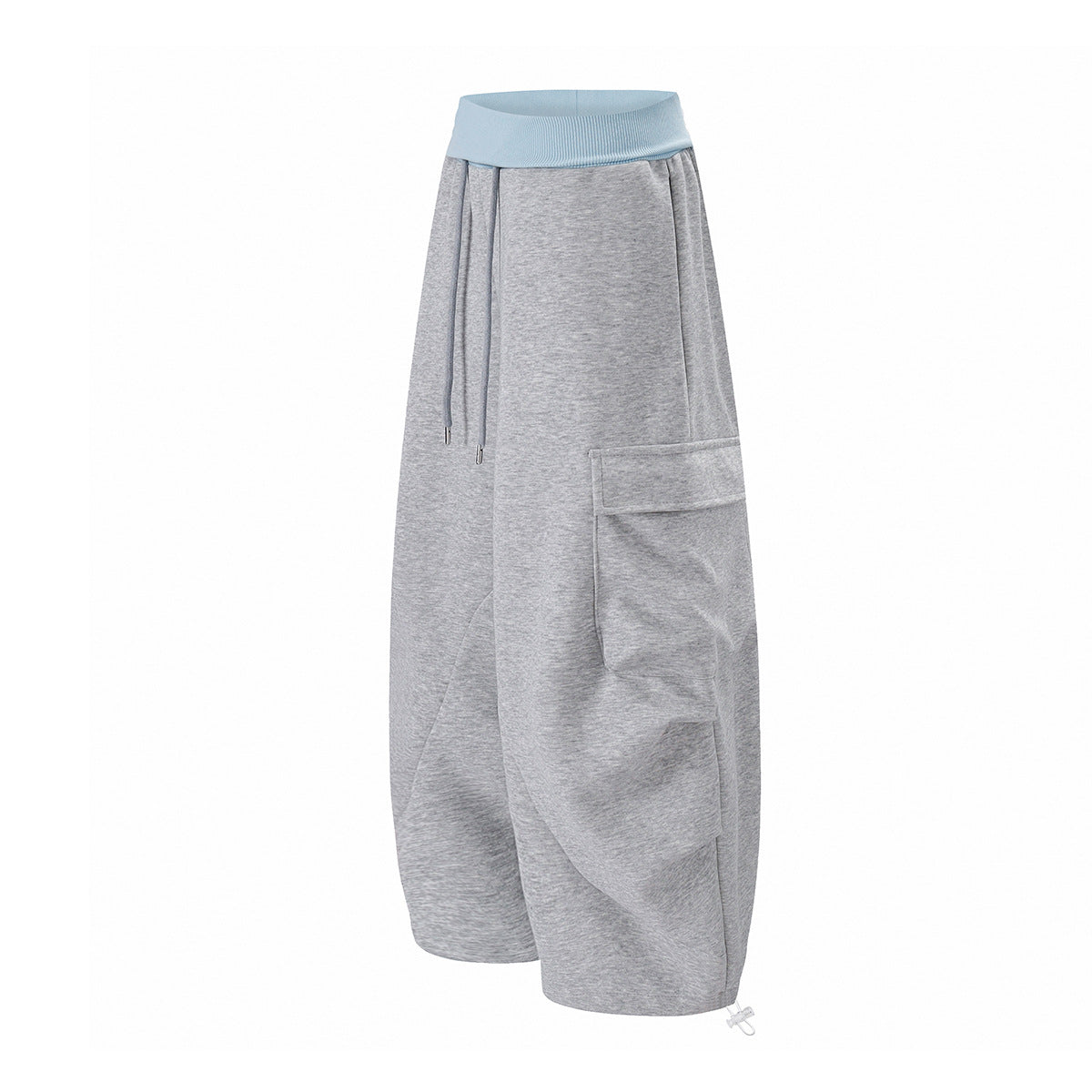 Damen-Cargohose im Baggy-Schnitt mit weitem Bein – Jogginghose mit geschwungenen Nahtdetails