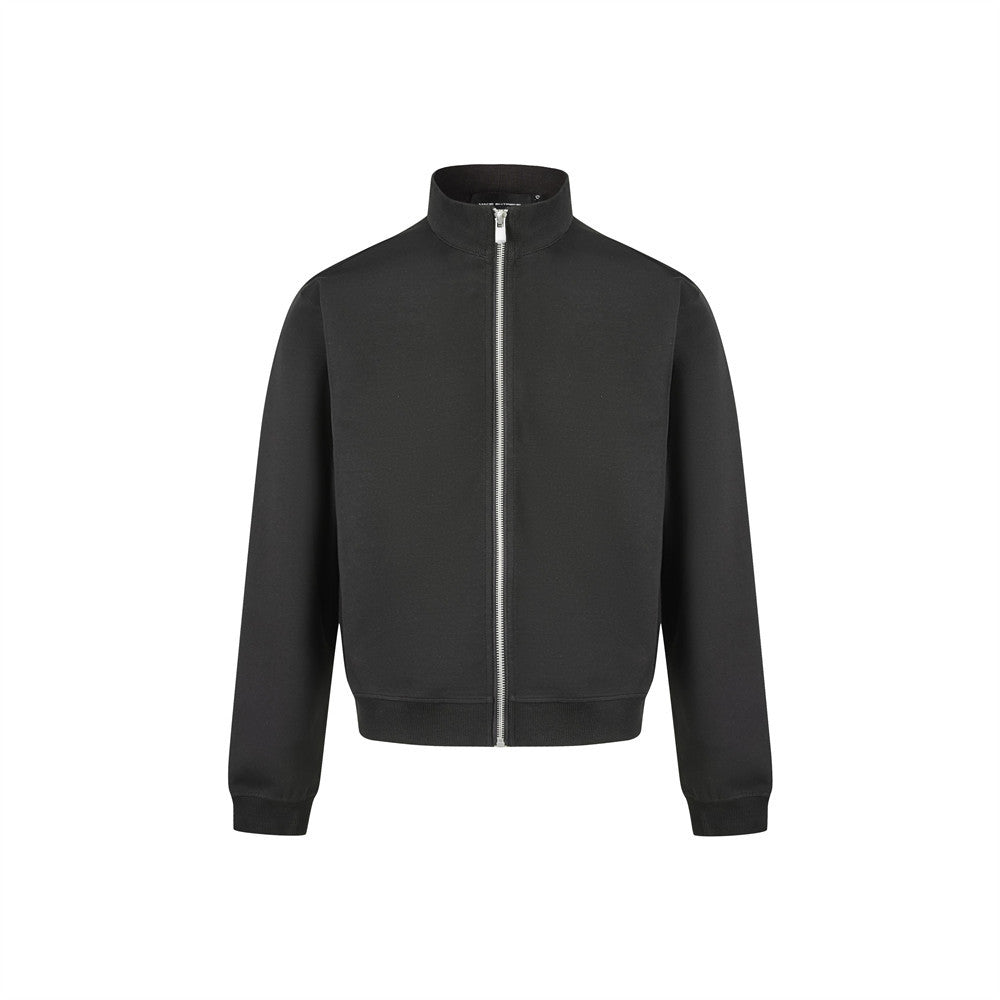 Mock Neck Full-Zip Sweatshirt Jacket – Relaxed Fit Fleece Zip-Up