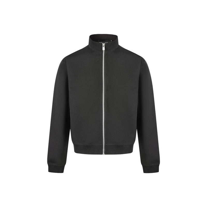 Mock Neck Full-Zip Sweatshirt Jacket – Relaxed Fit Fleece Zip-Up