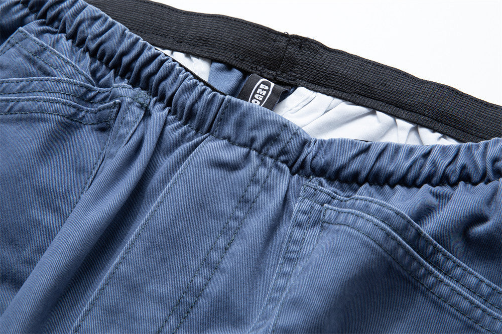 Cargo-Hose mit weitem Bein – Utility-Hose für Herren mit Kordelzug und doppelten Fronttaschen