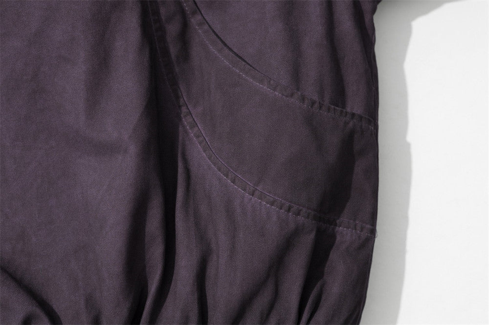 Ruched Sleeve Bomber Jacket with Clasp Front and Stand Collar