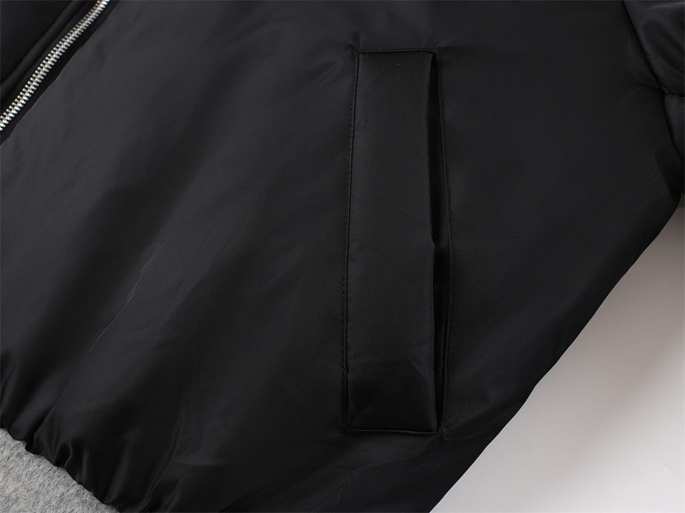 Men's Bomber Jacket Oversized MA-1 Flight Jacket with Ribbed Trim