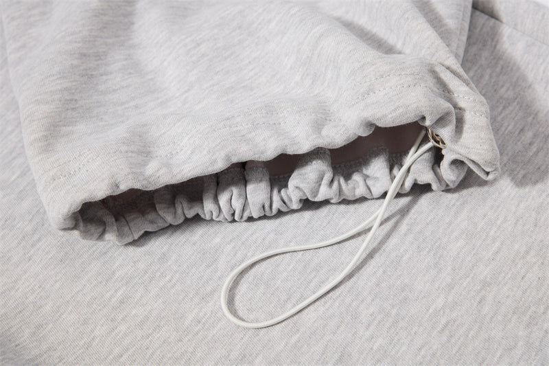 Oversized Zip-Up Hoodie Men – Rope Lace Detail Wide-Leg Sweatpants Set