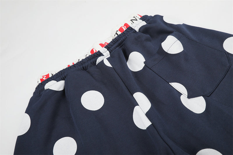 Polka Dot Wide-Leg Cargo Sweatpants – Oversized Balloon Fit Streetwear Pants