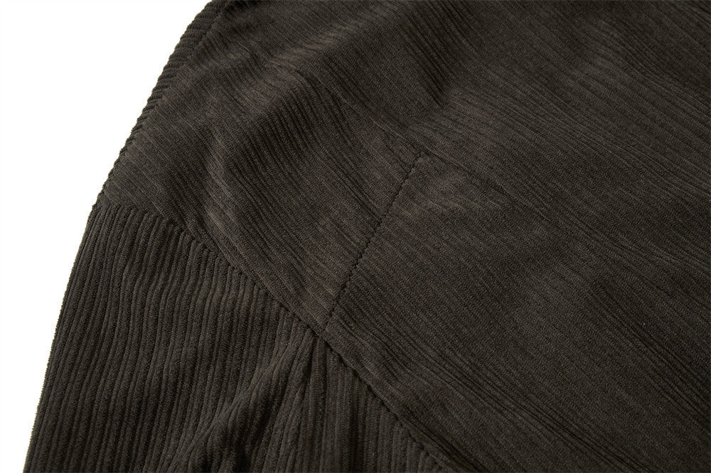 Chaqueta corta con cremallera y cuello alto - Corte holgado y textura de canalé