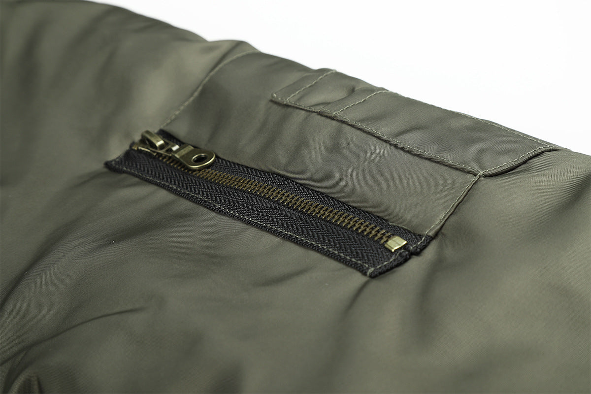 Bomber Jacket with Hoodie Faux Fur Lined Flight Jacket