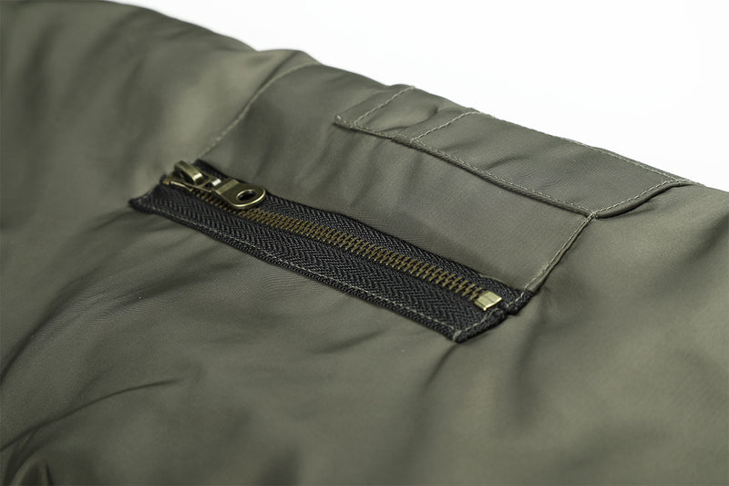 Bomber Jacket with Hoodie Faux Fur Lined Flight Jacket