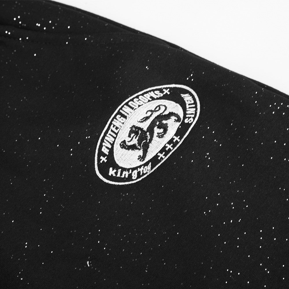 Baggy Track Pants Mens Wide-Leg Star Graphic Sweatpants with Glitter Fabric