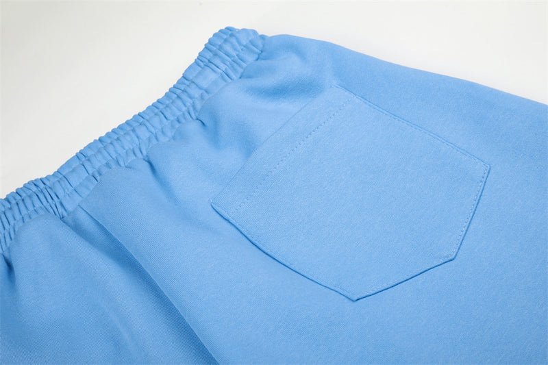 Wide-Leg Sweatpants with Square Stud Embellishments and Drawstring Waist