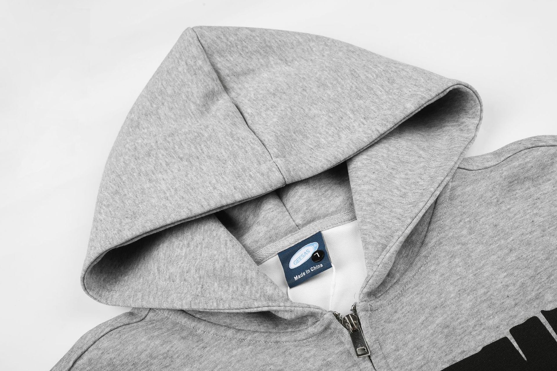 Hoodie zippé intégral avec sangles à boucles en similicuir punk et imprimé graphique