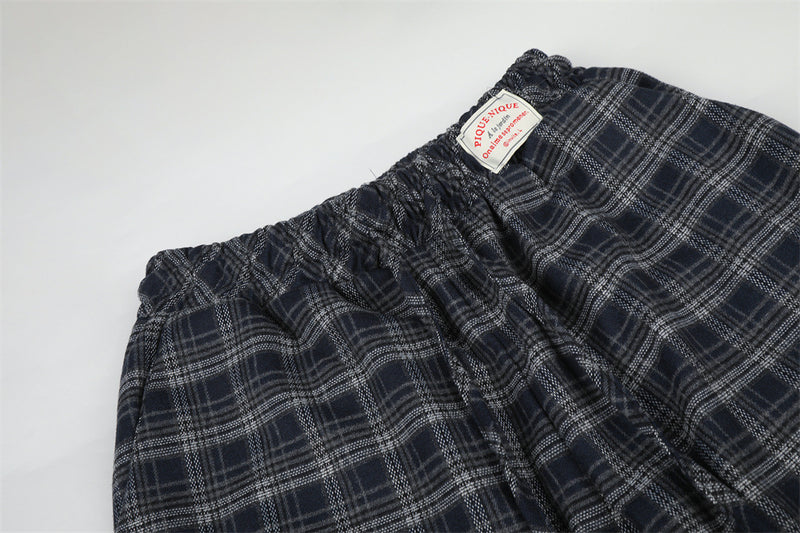 Plaid Wide-Leg Baggy Pants – Oversized Retro Streetwear Trousers