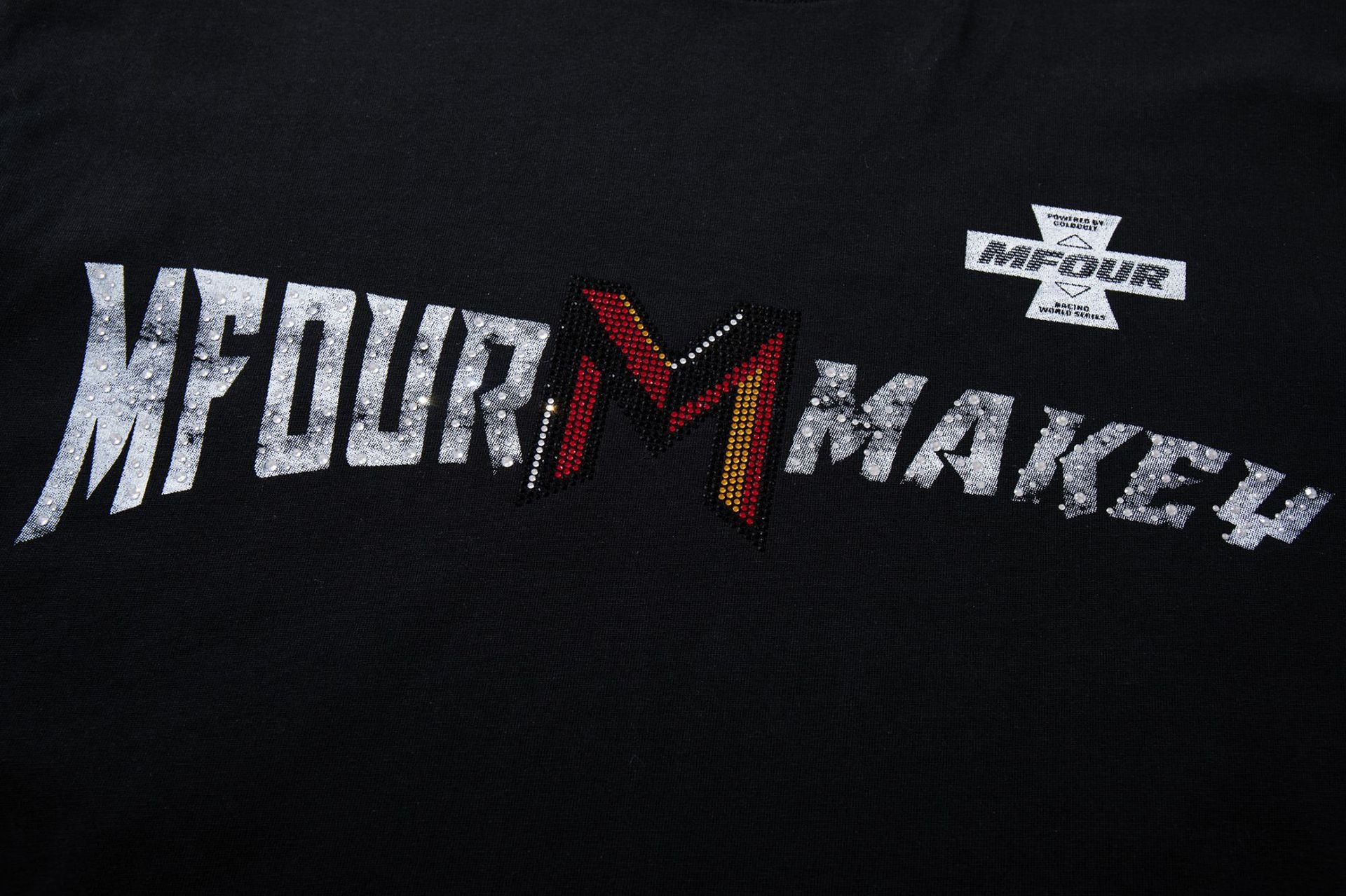 Chemise graphique à manches longues imitation superposition – Imprimé racing motocross MFOUR MAKEY