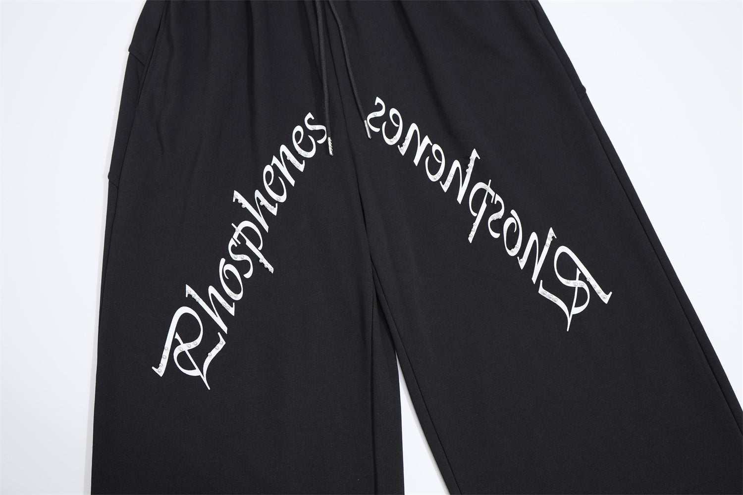 Pantalon de survêtement à jambes larges avec imprimé gothique – Pantalon molletonné baggy hip-hop