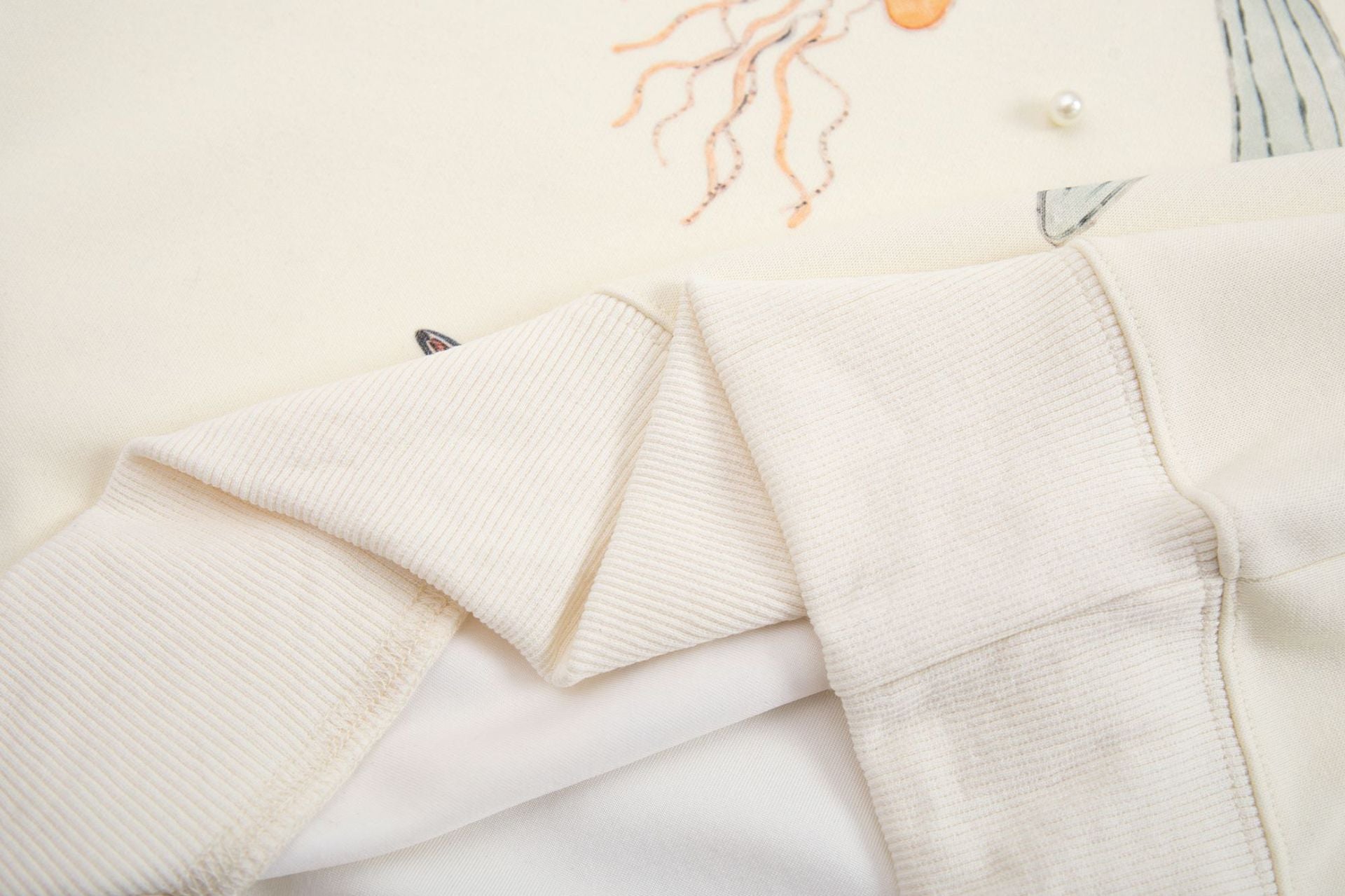 Oversized Hoodie mit Ozean-Seestern- & Muschel-Grafikprint
