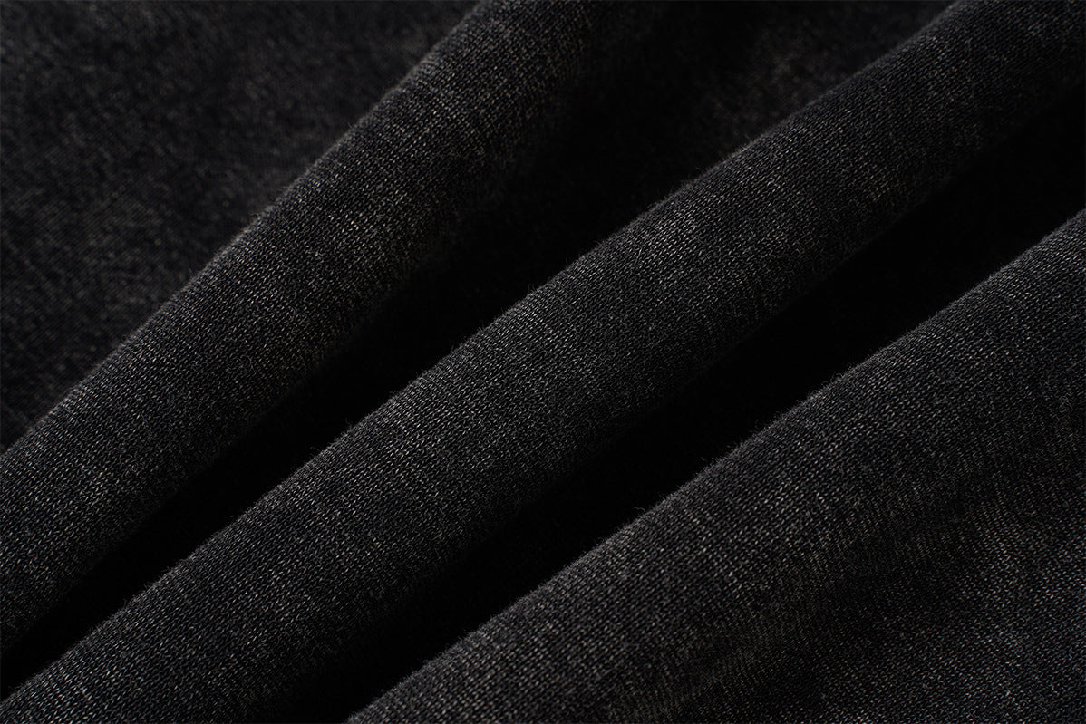 Vintage Washed Fleece-Lined Bomber Jacket – Boxy Fit Men's Zip-Up Outerwear