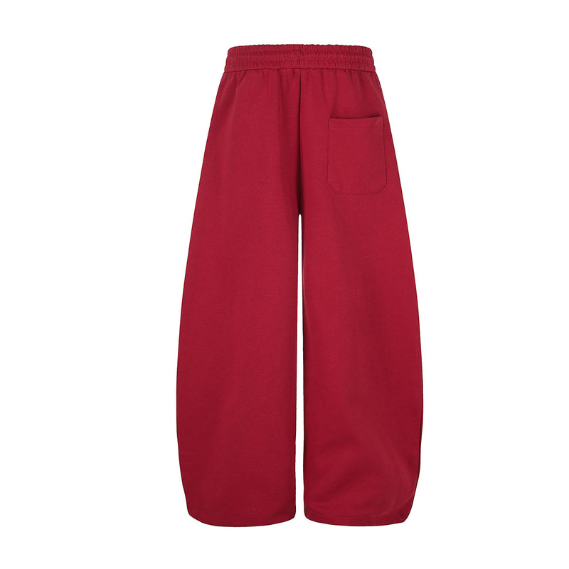 Pantalon de survêtement à jambes larges avec empreintes de pattes et passepoil contrastant – Coupe décontractée pour la danse jazz