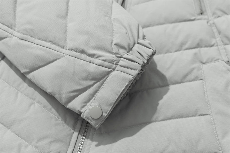 Herren-Pufferjacke mit lockerer Passform und Steppmuster – Stehkragen
