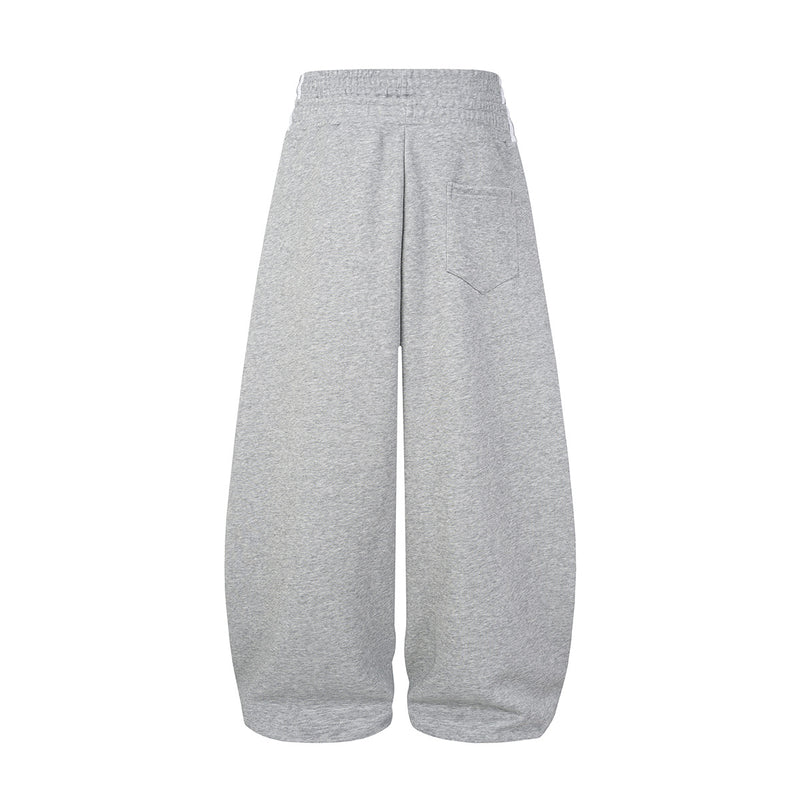 Ensemble veste de survêtement rétro à trois bandes et pantalon large avec écusson brodé