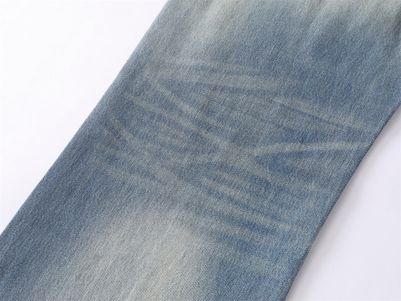 Wide-Leg Baggy Jeans Men – Light Blue Vintage Washed Straight Fit