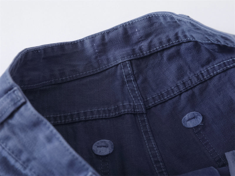 Wide-Leg Carpenter Jeans – Loose Fit Straight Denim Pants with Utility Pockets