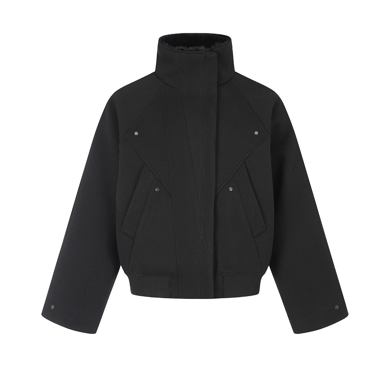 Men's Oversized Bomber Jacket with Sherpa Collar – Padded Winter Coat