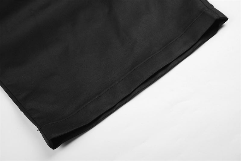Wide-Leg Pleated Trousers – Oversized Silhouette with Curved Hem