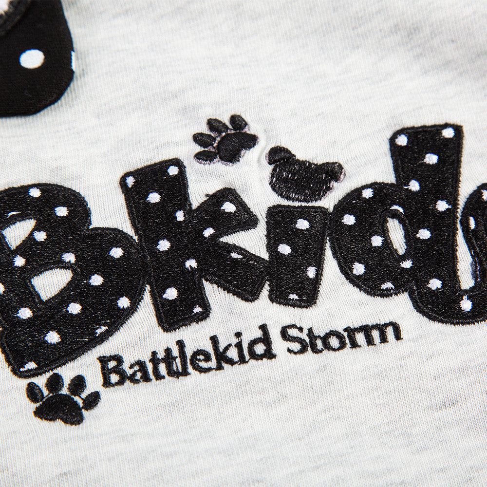 BKids Battlekid Storm Anime Cat Embroidery Polo Shirt with ID Card Lanyard