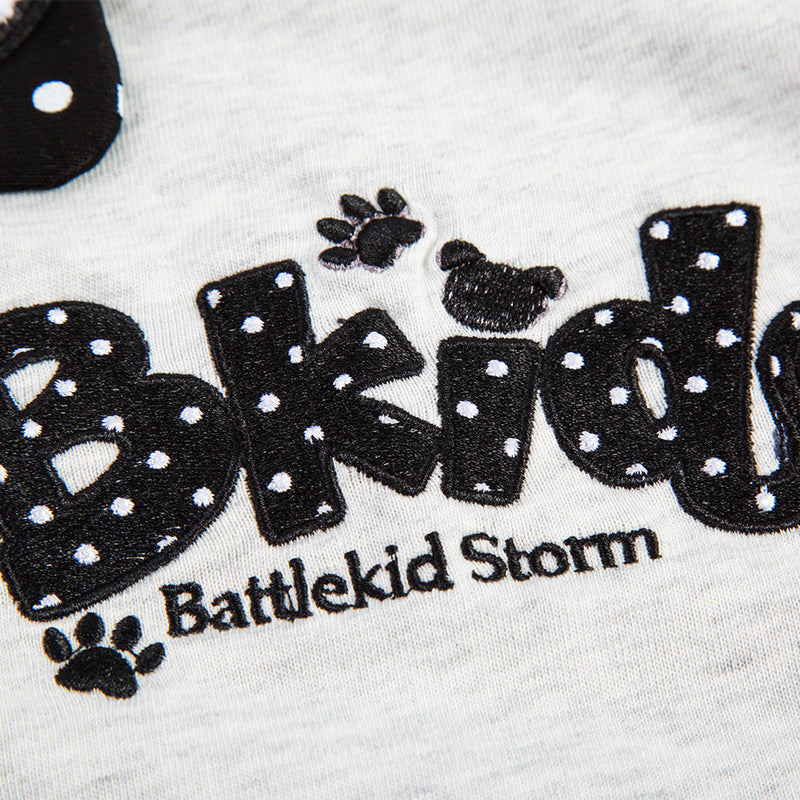 BKids Battlekid Storm Anime Cat Embroidery Polo Shirt with ID Card Lanyard