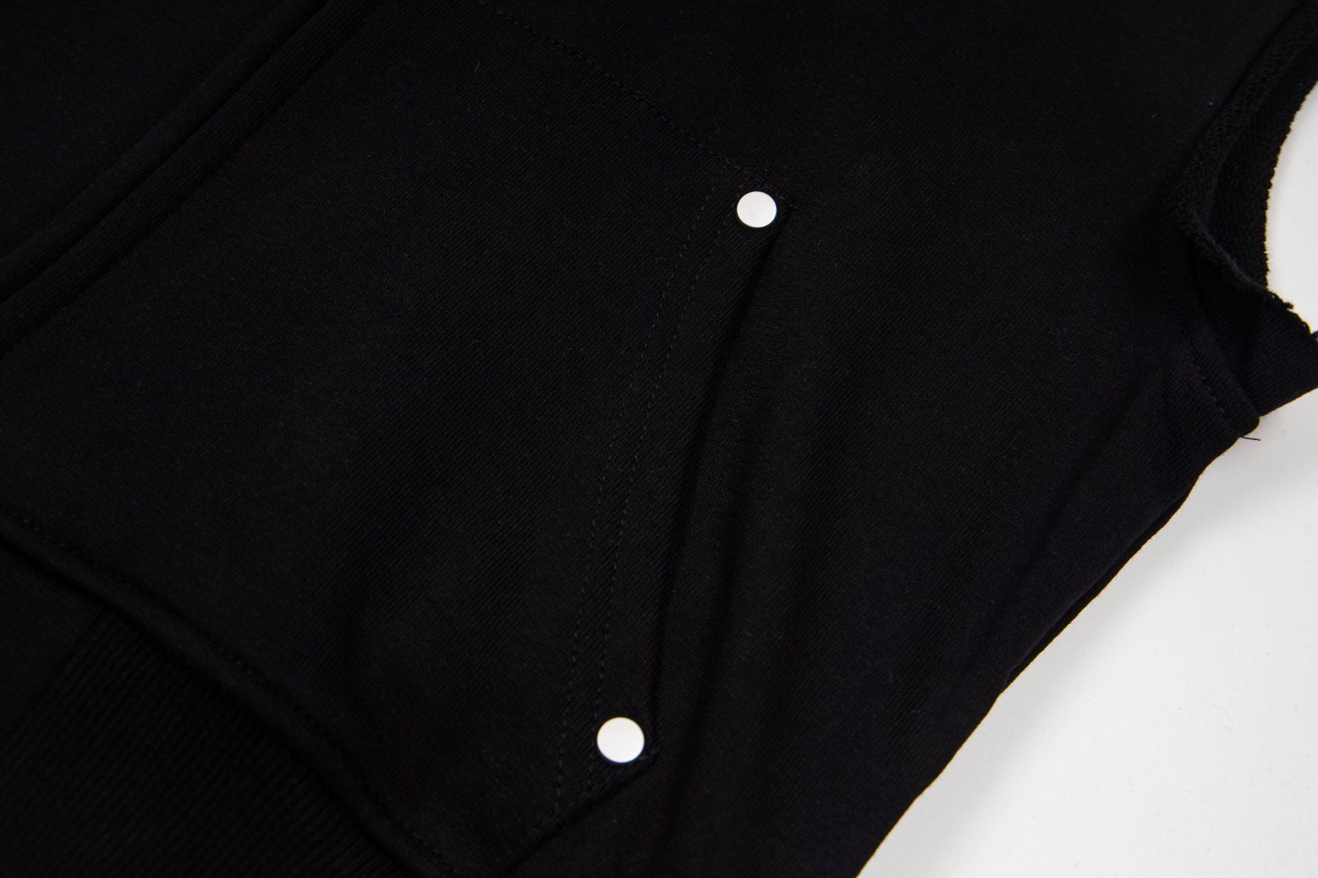 Chaleco sudadera sin mangas con cremallera – Gráfico de fútbol streetwear lavado
